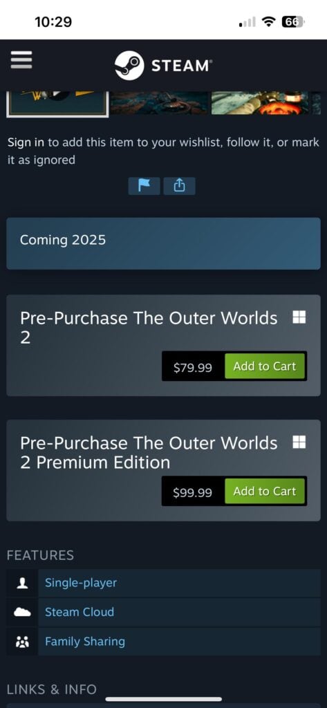 The Outer Worlds 2 price launch