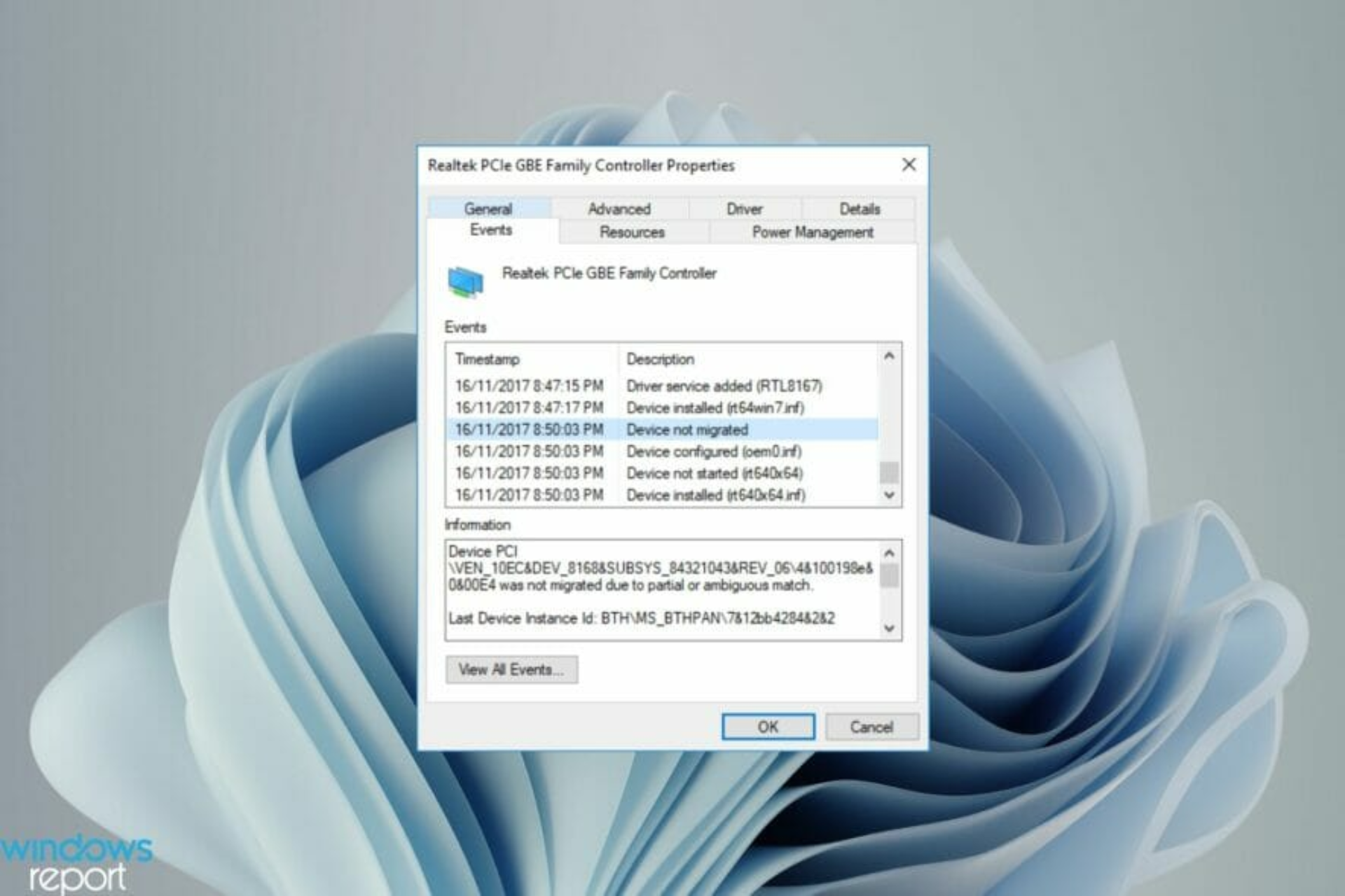 configuracion dispositivo no migro windows 11