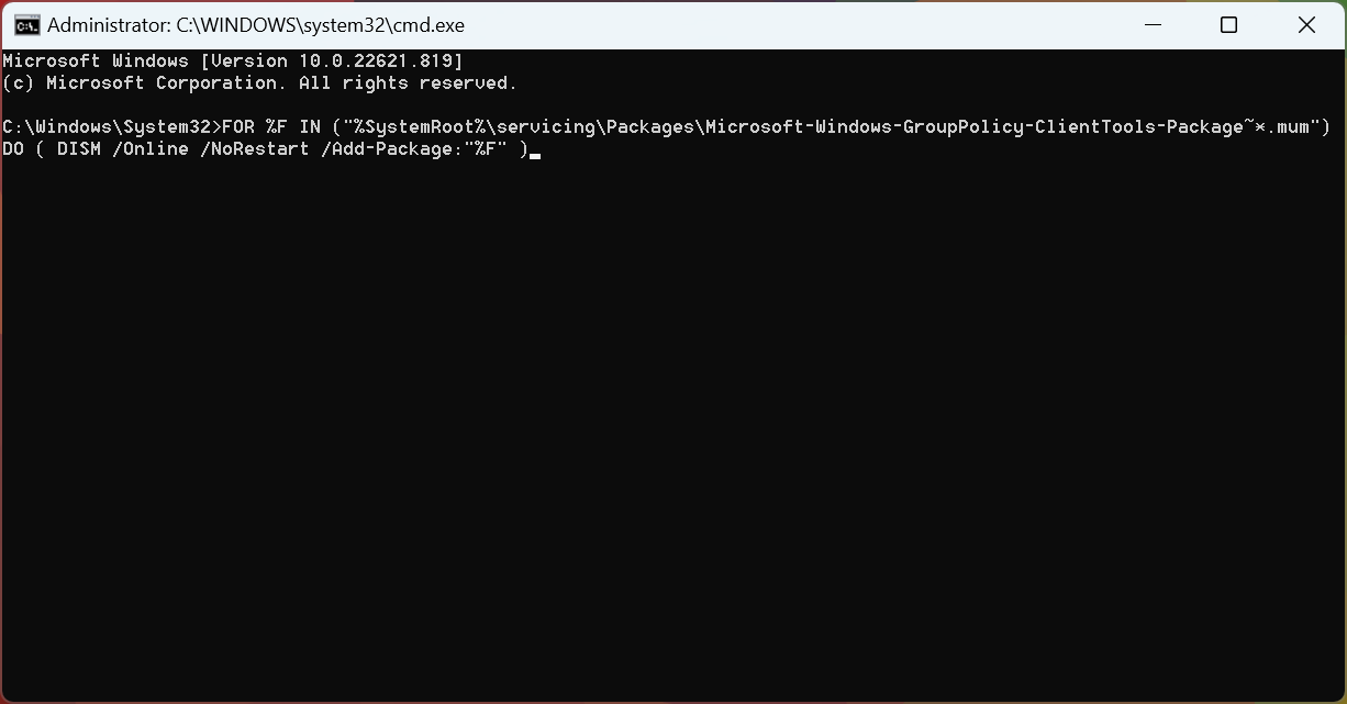 cmd gpedit 3