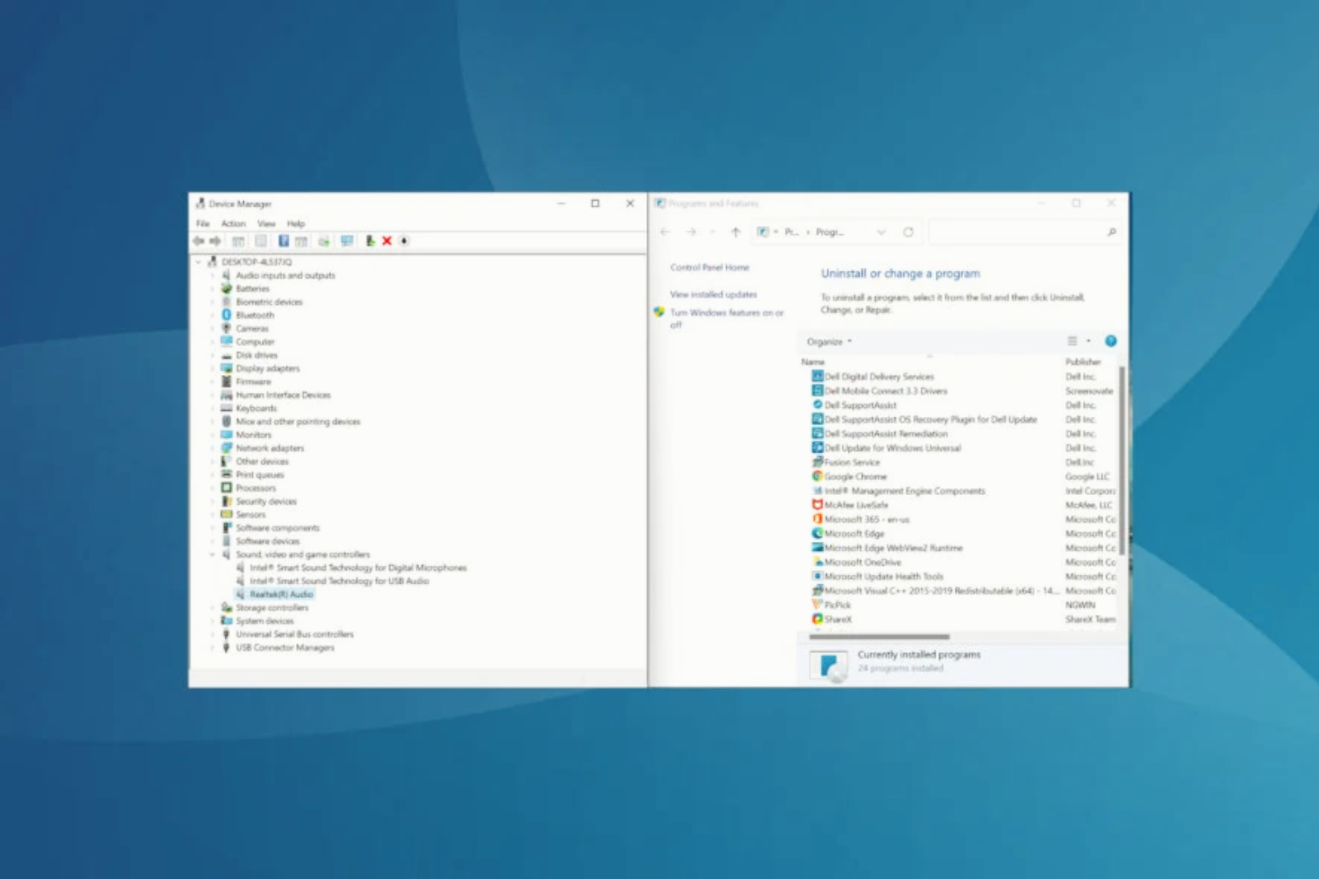 reinstalar controlador audio windows 11