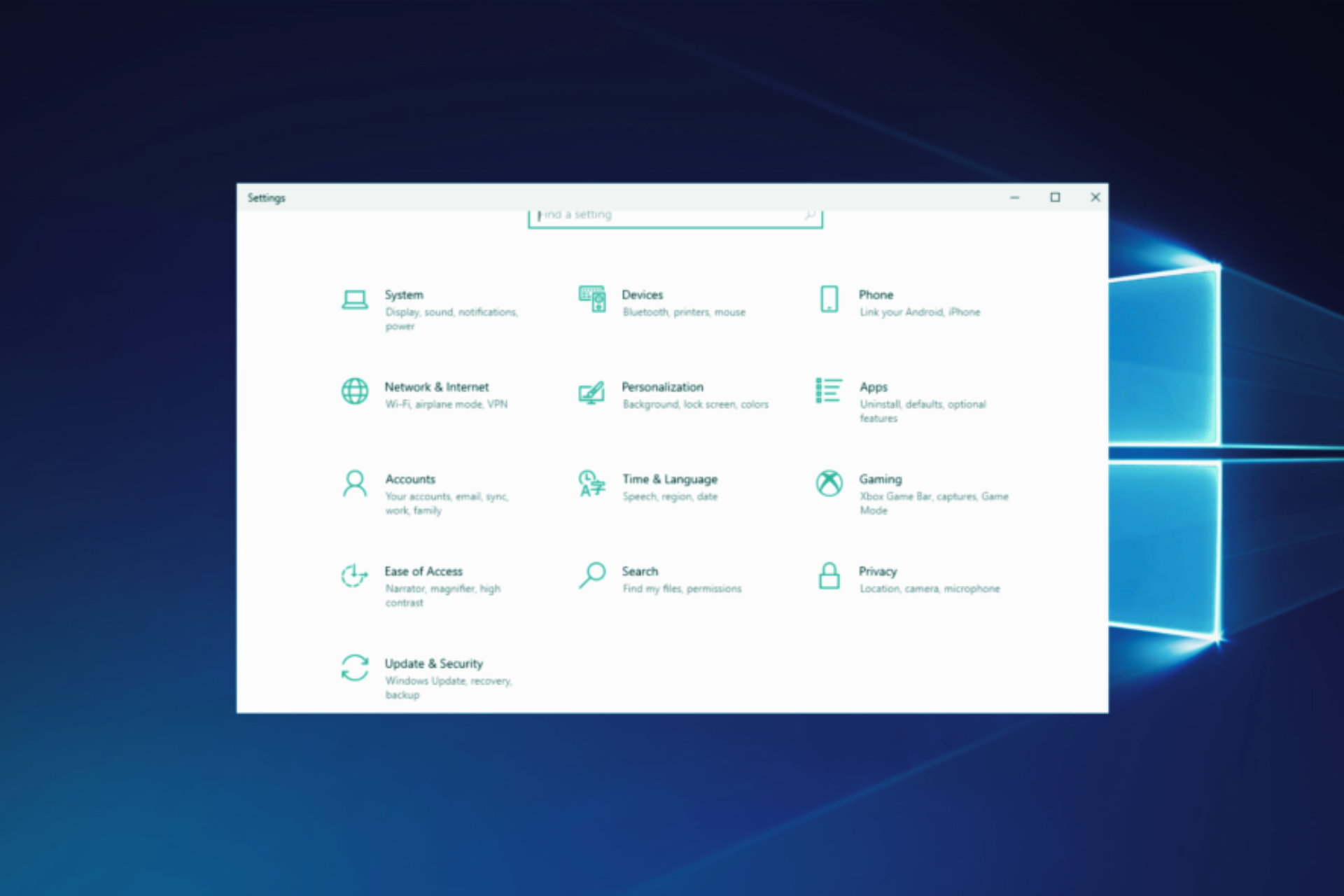 configuracion no se abre windows 10
