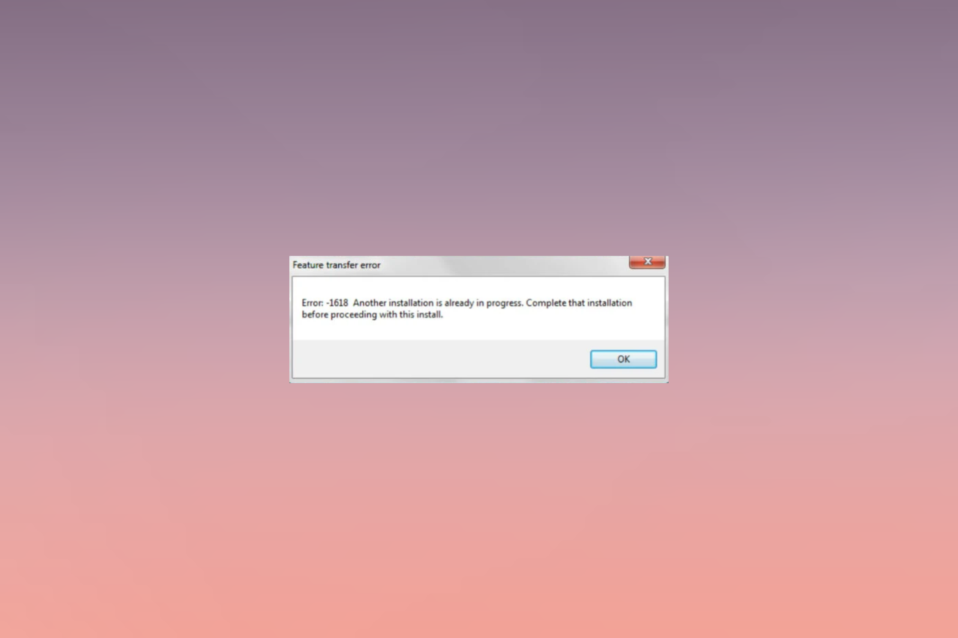 error otra instalacion progreso windows 10