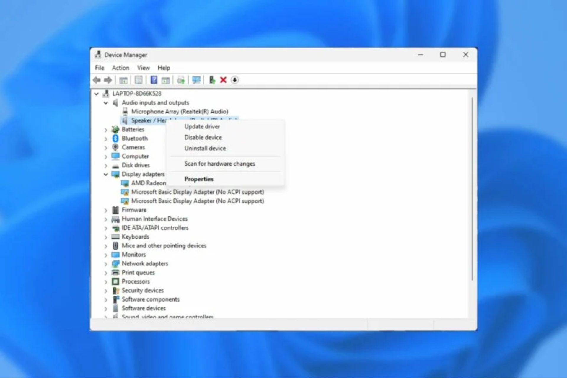 controlador audio realtek sigue fallando