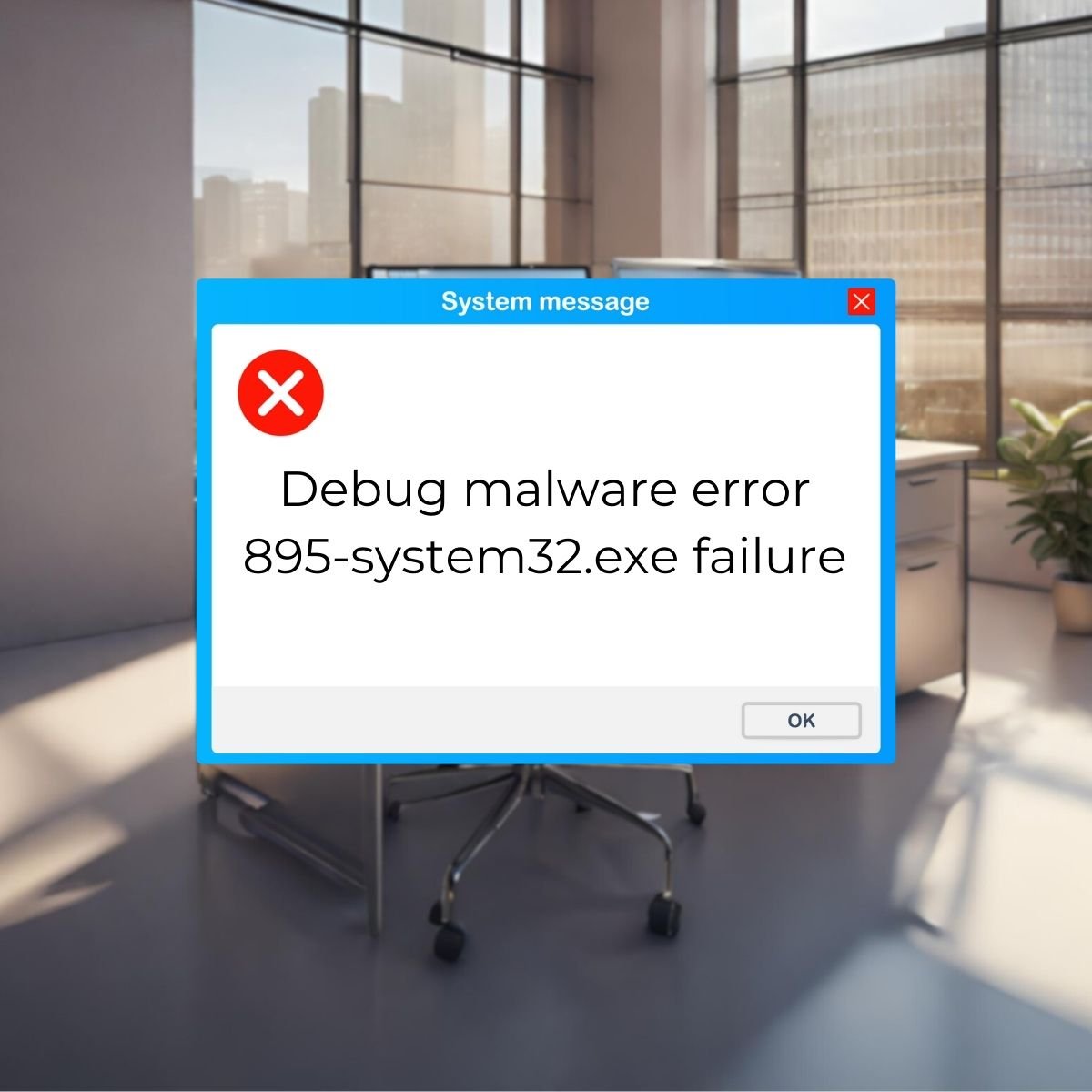 Debug malware error 895-system32.exe failure