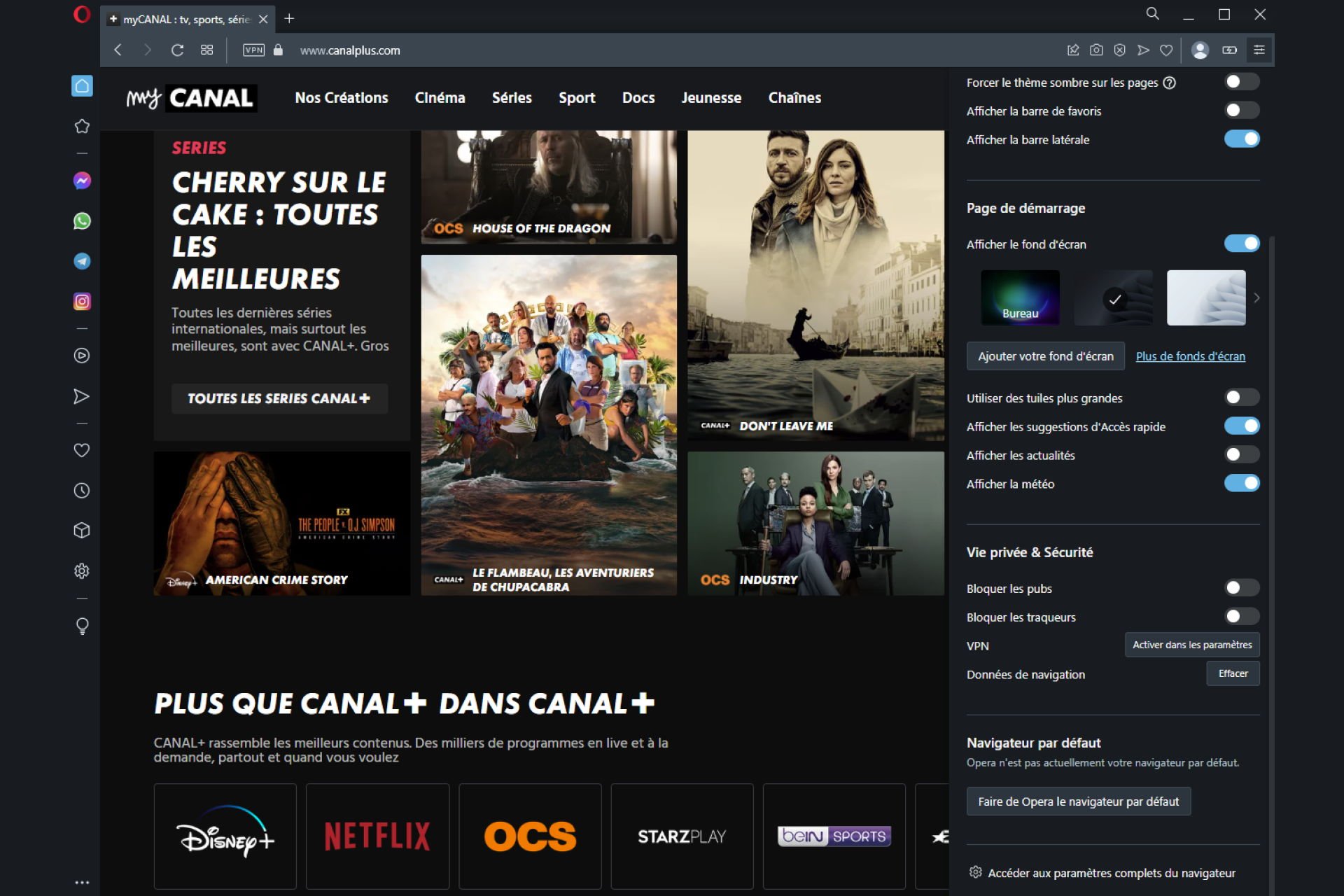 Quel navigateur Internet pour myCANAL ?