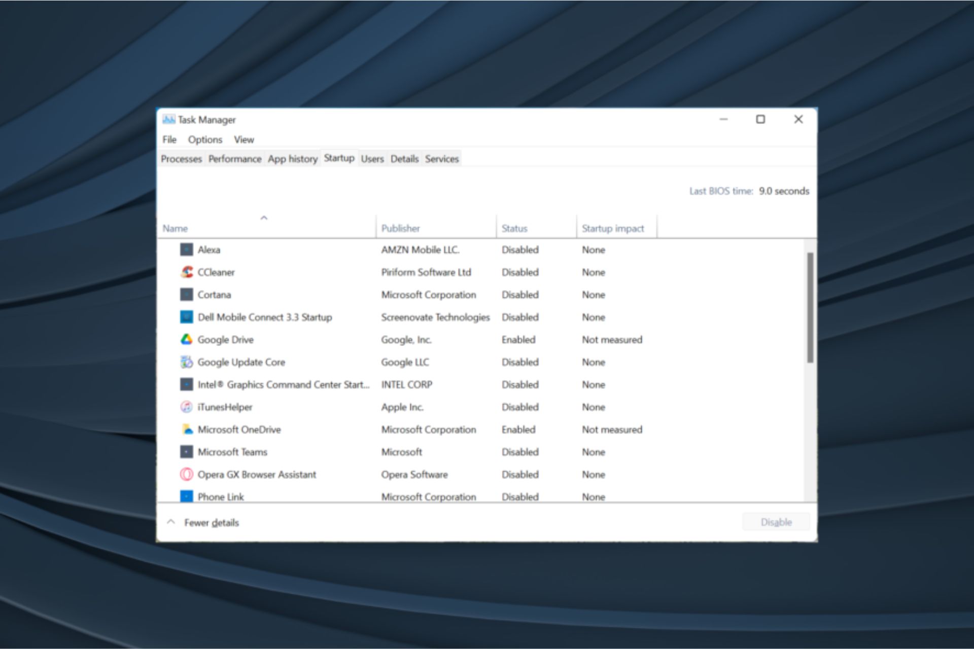 app in background w11