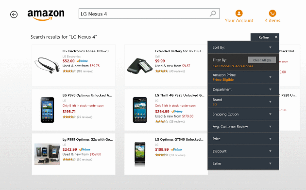 amazon-for-windows-8-review-product-search-filters