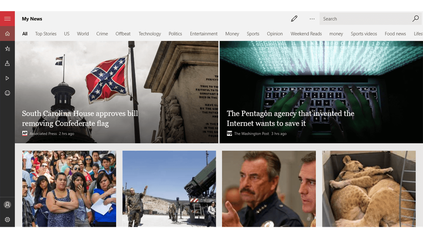 MSN News windows 10 news app