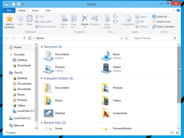 open libraries in windows 10