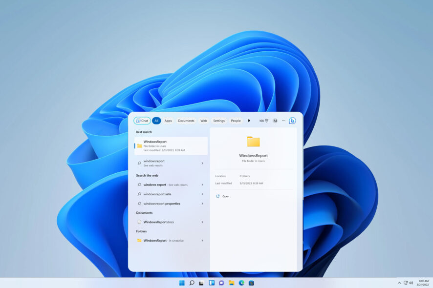 disable web search results in the start menu