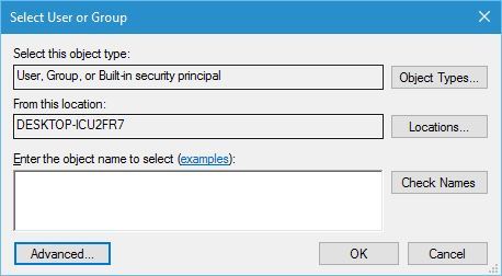take ownership folder advanced