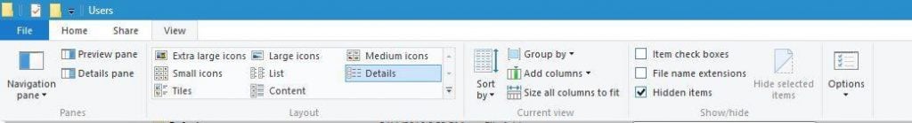 show hidden items user profile service failed logon