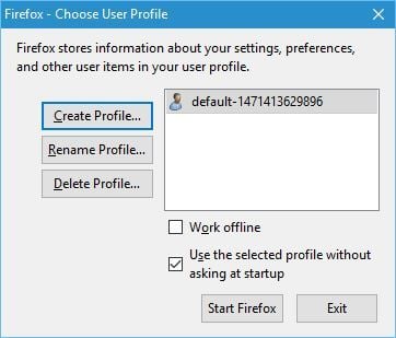 firefox create new profile