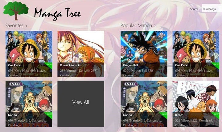 Manga Tree windows 10 manga reader