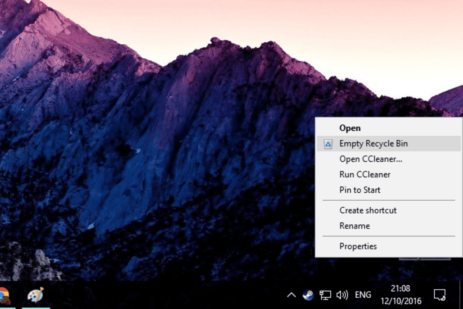 automatically empty the recycle bin in Windows 10