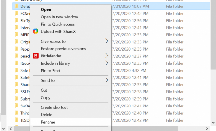 profile chrome error