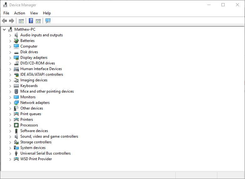 device manager open