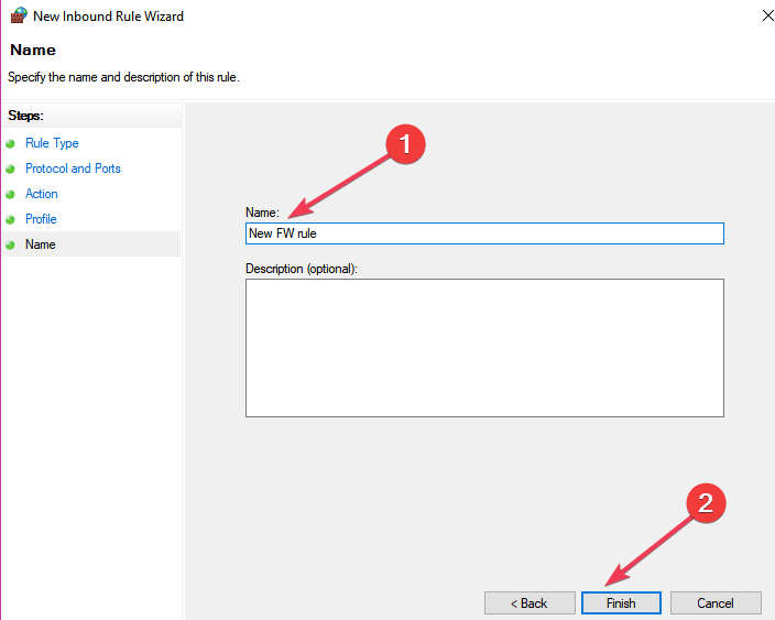 windows firewall rule name