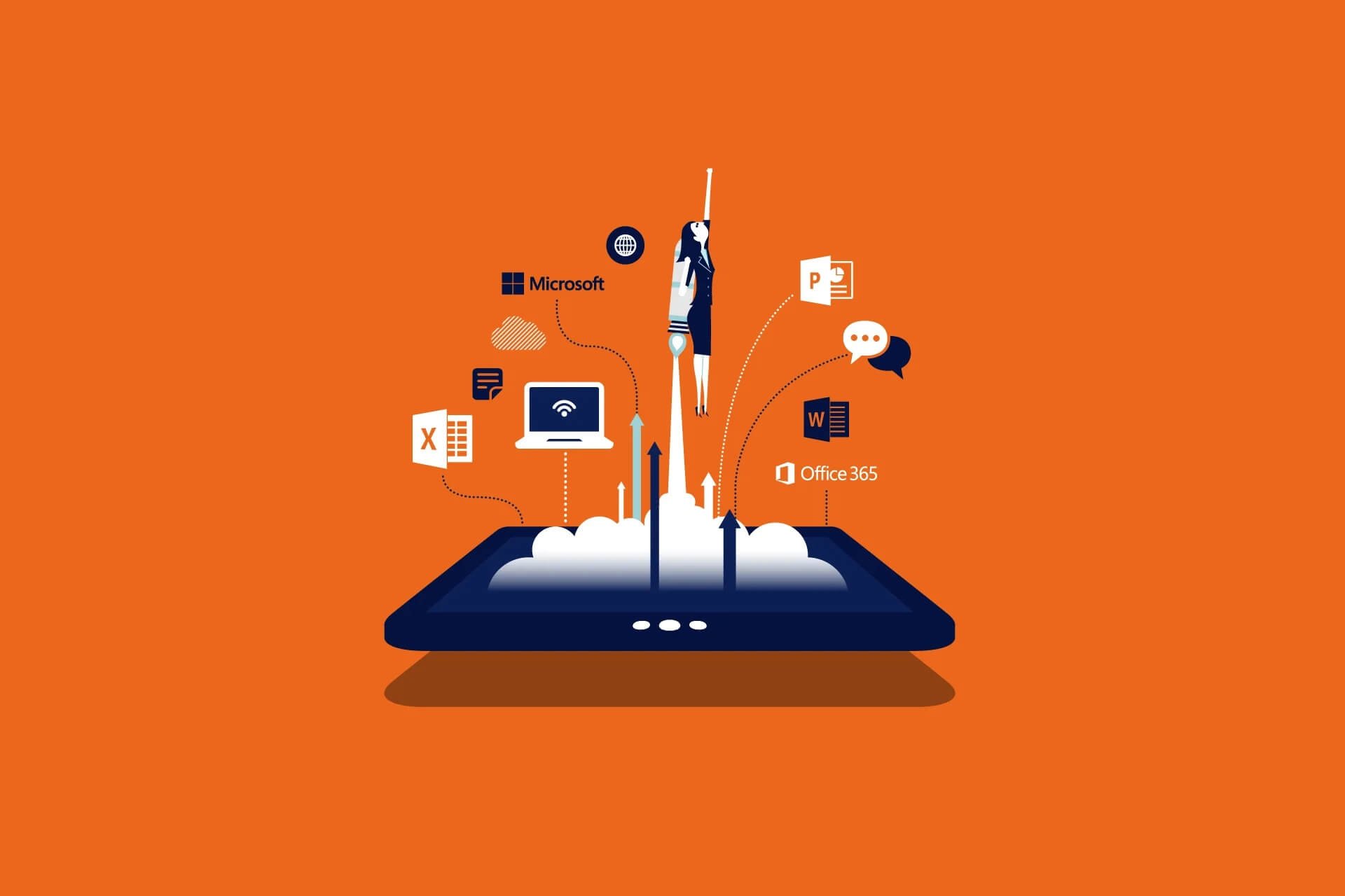 diagram showing a company's journey to the microsoft 365 cloud