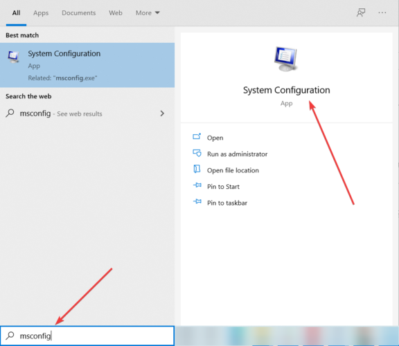 msconfig windows