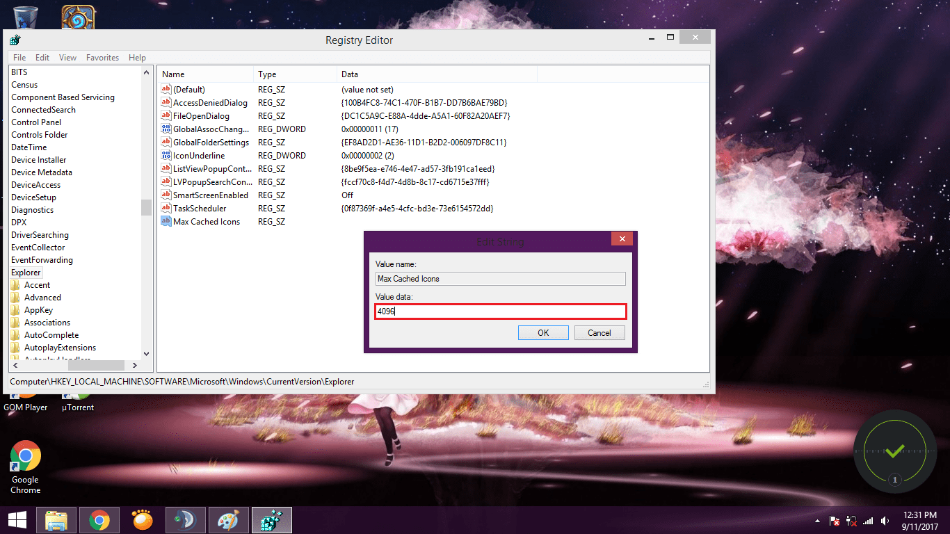 max icon cache size windows 10