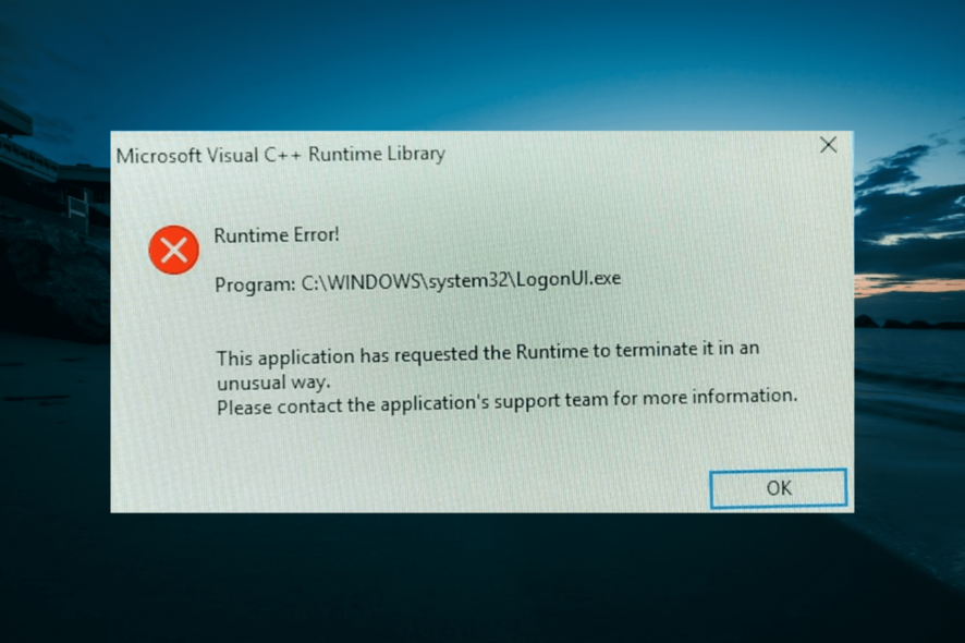 logonui exe system error