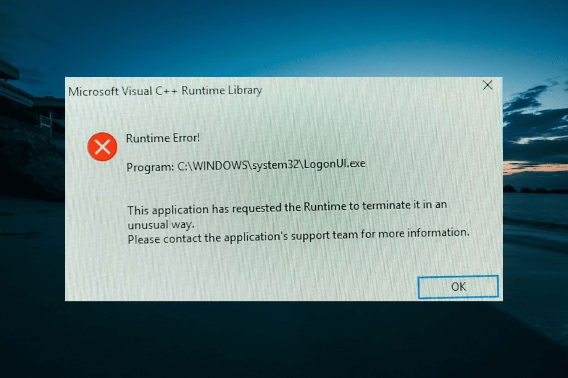 logonui exe system error