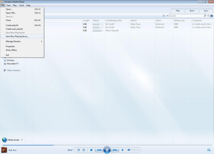 save WPL file playlist