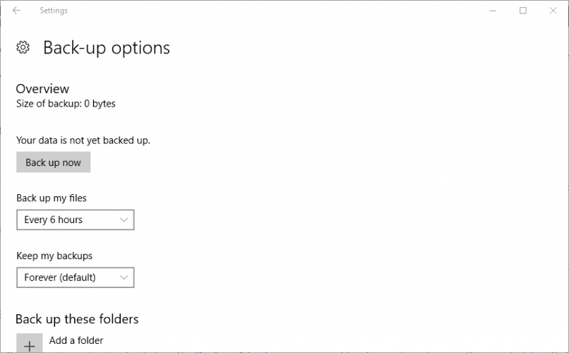 file history backup