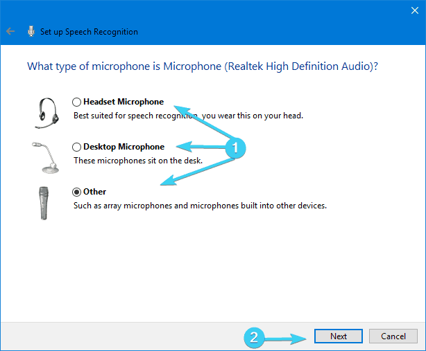 pc voice control windows 10