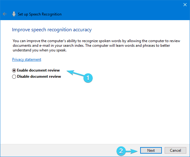pc voice control windows 10