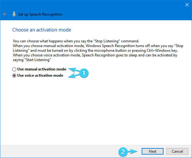pc voice control windows 10