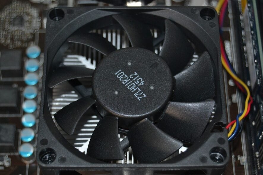 Software change fan speed