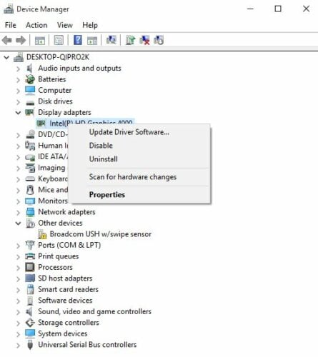 update driver software device manager