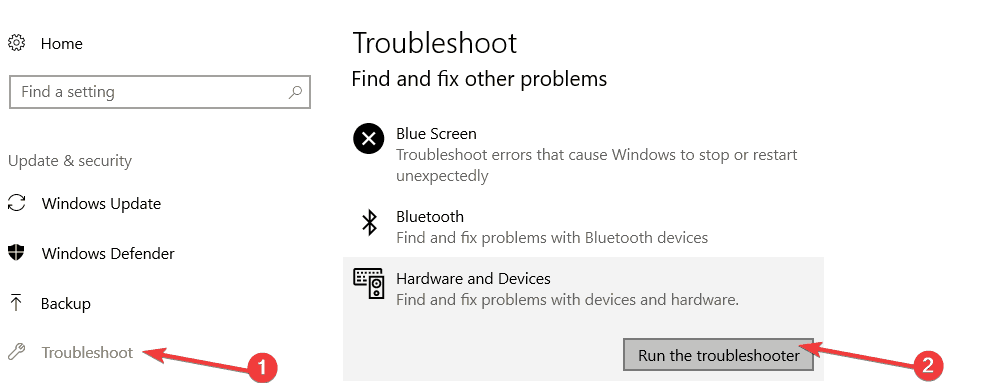troubleshoot hardware and devices