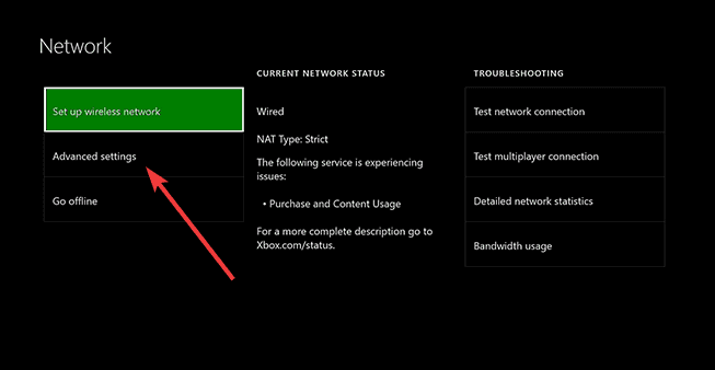 advanced wi-fi settings xbox one