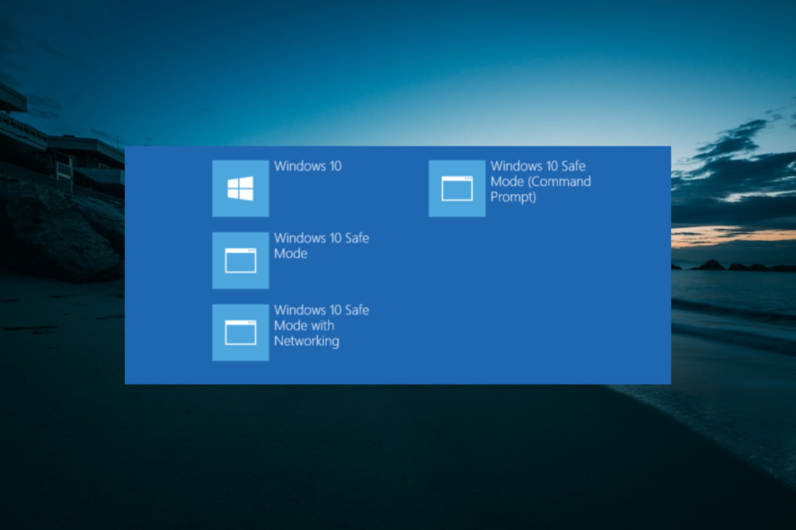 add safe mode to boot menu windows 10