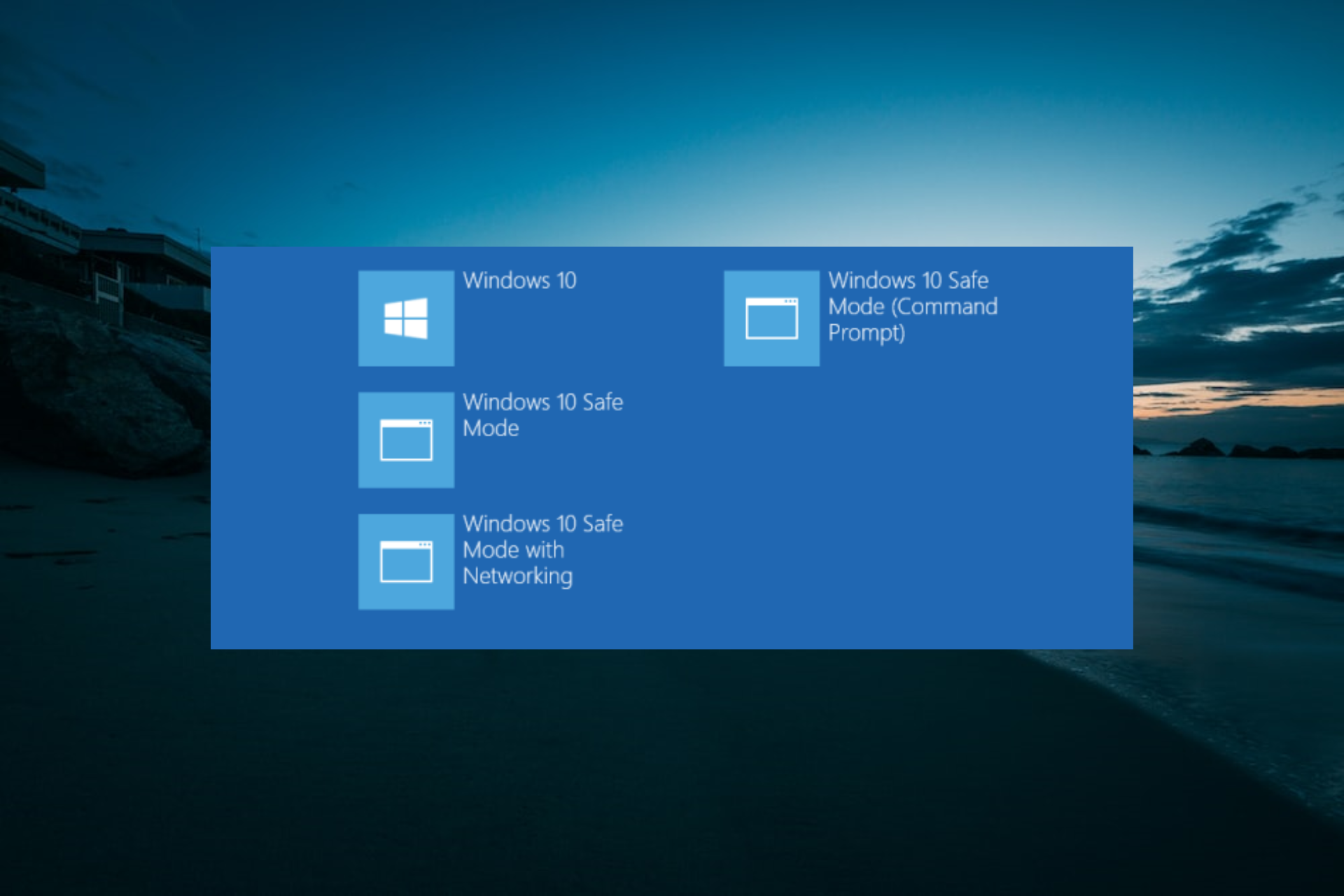 add safe mode to boot menu windows 10