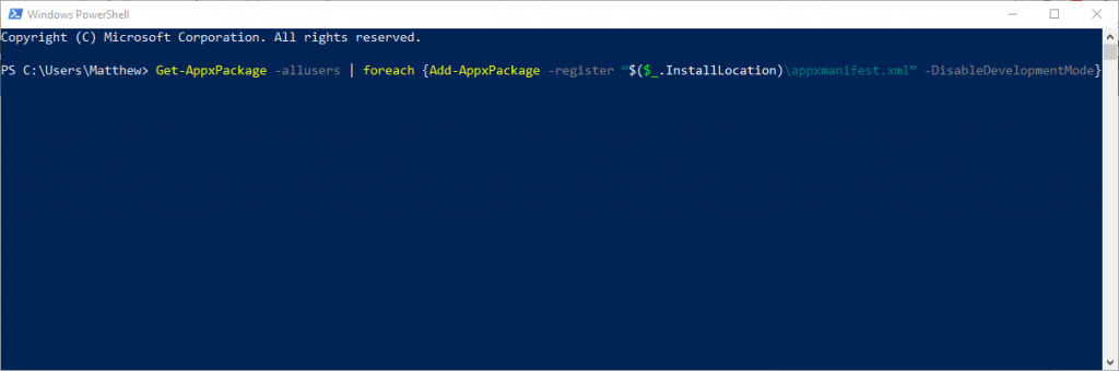 reinstalar aplicativos pré-instalados no Windows 10