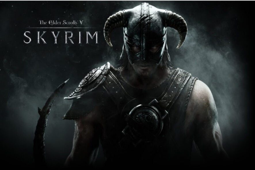 skyrim black screen on startup