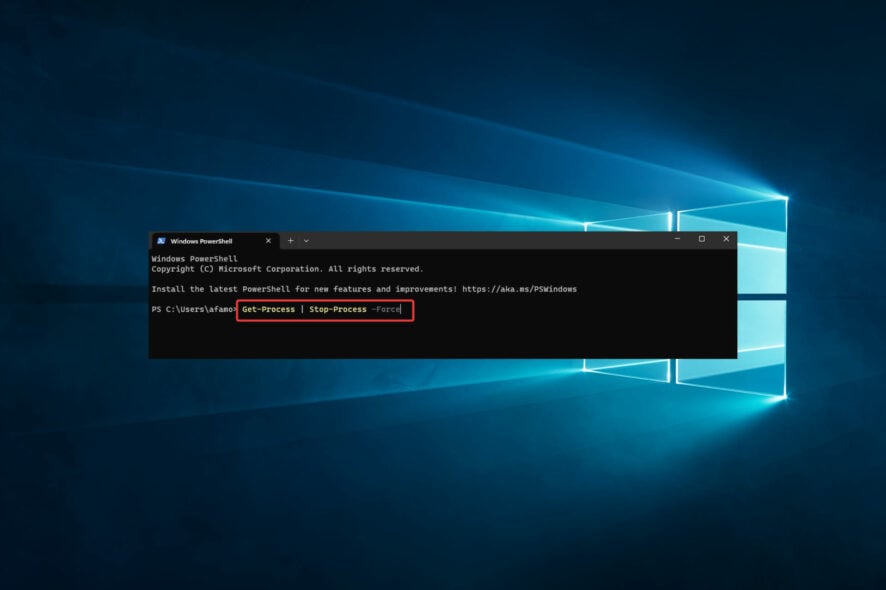 kill all processes windows