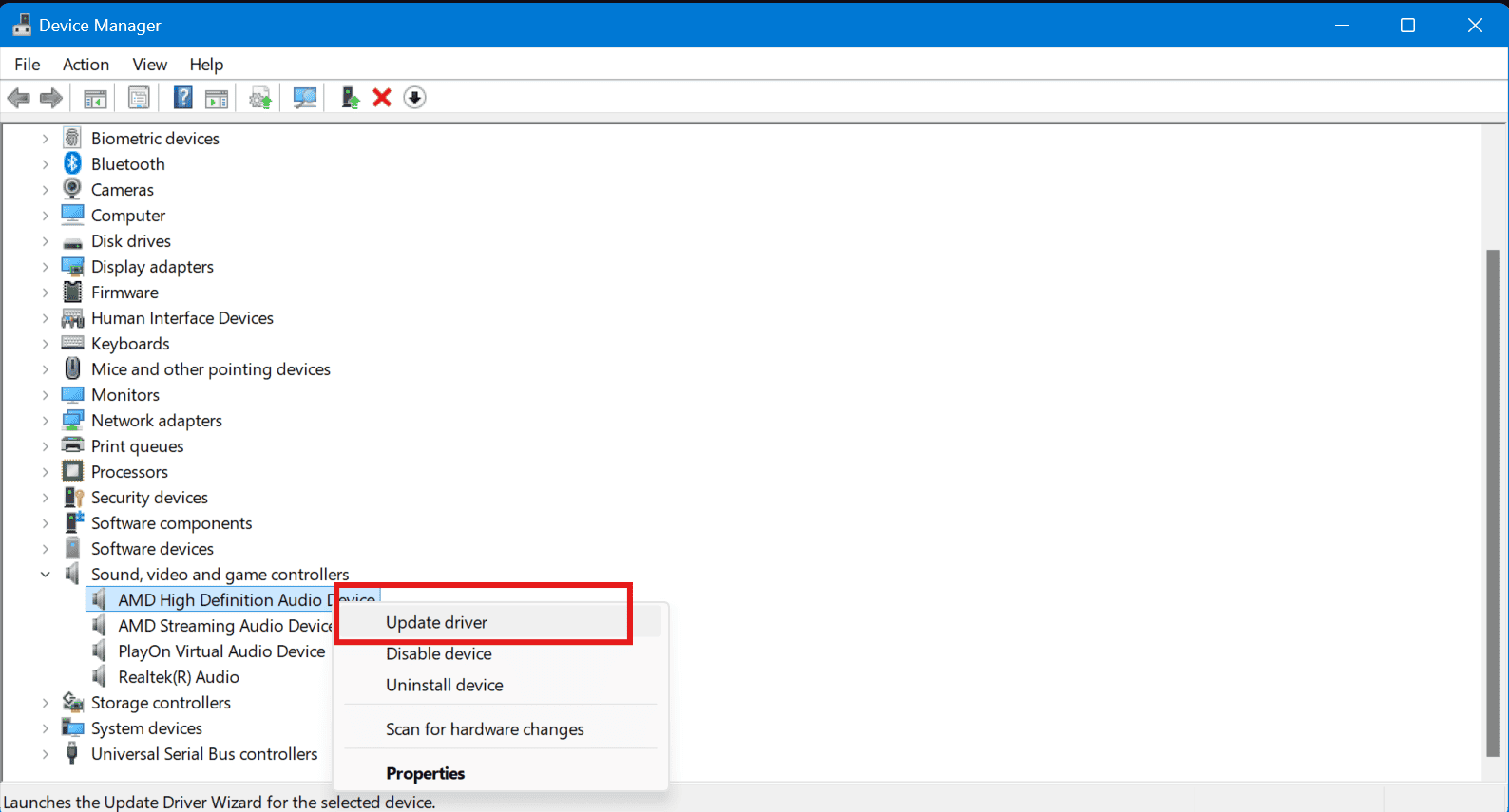 update audio driver