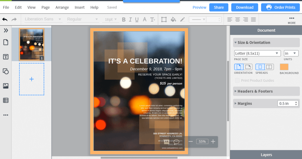 Lucidpress flyer maker