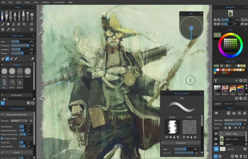 Rebelle 3 - software for drawing tablets