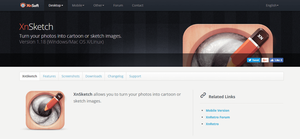 XnSketch - photo to sketch