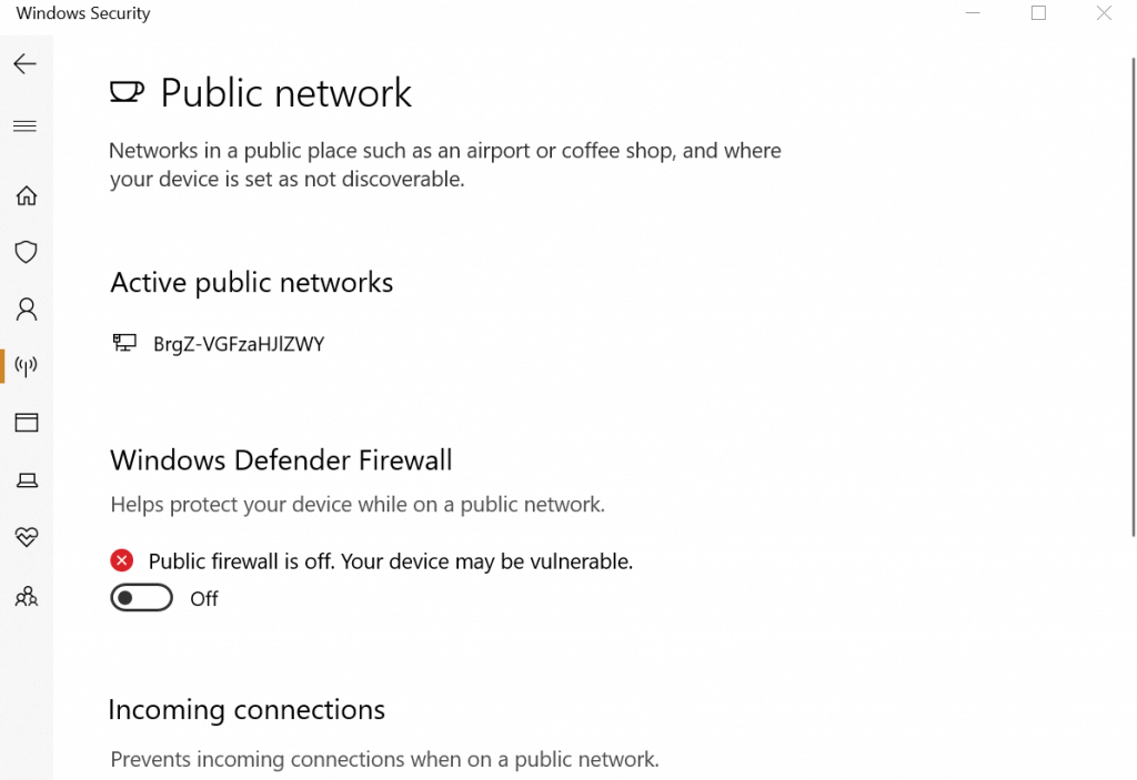 firewall disable fatal error minecraft