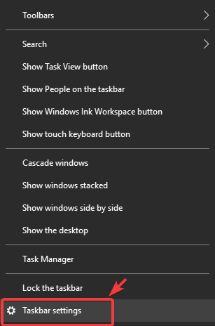 Taskbar settings 3 - move taskbar to other monitor