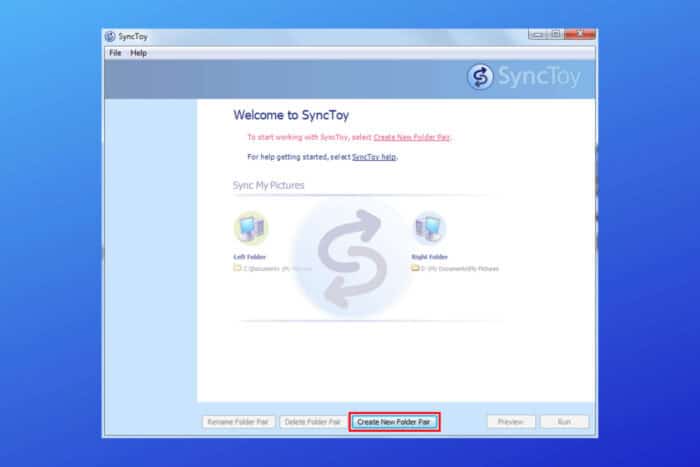 synctoy on windows