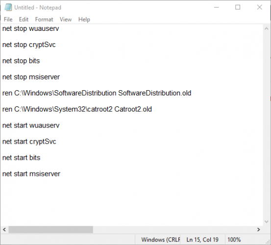 batch reset update services
