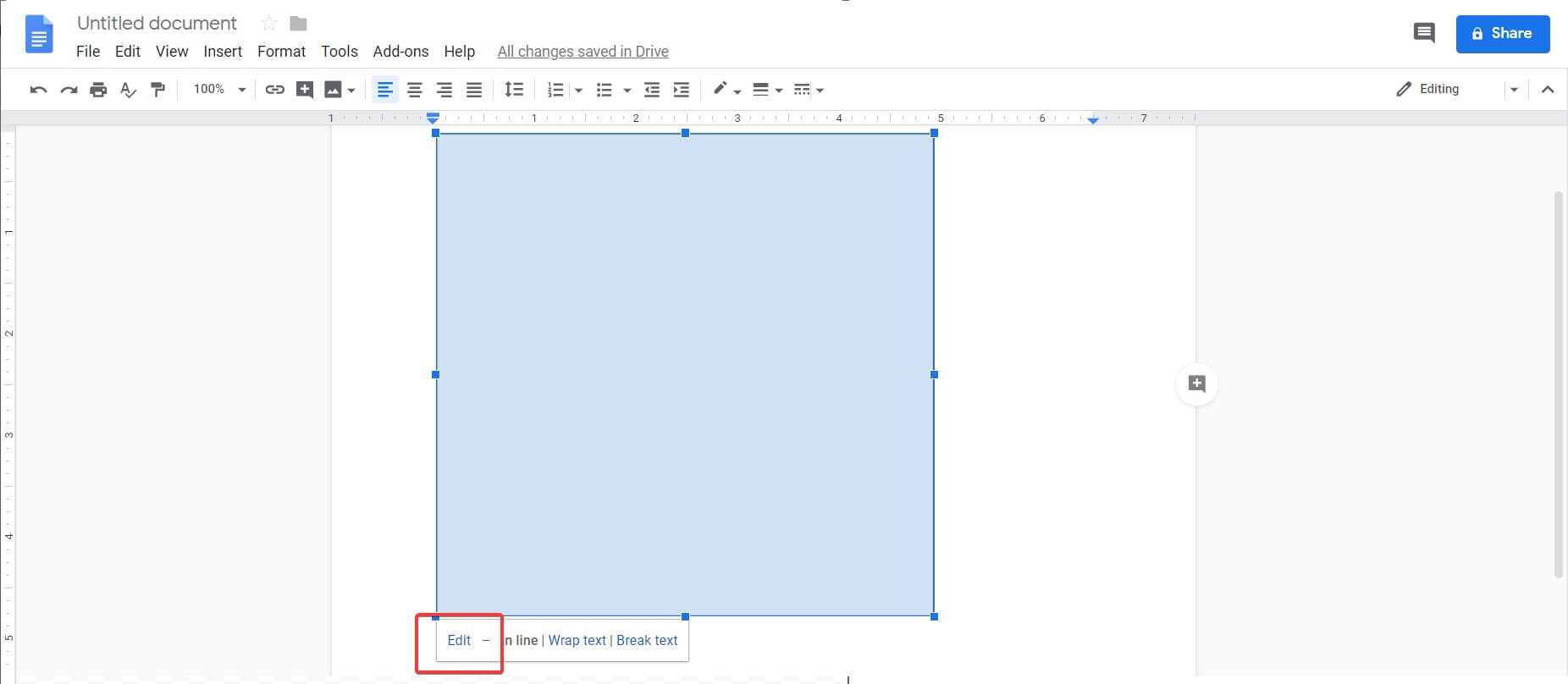 edit the border google docs